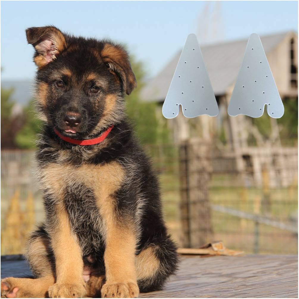 2 Tuteurs Redressage Oreilles Chien - Mousse Microflex Hypoallergénique - Soutien Croissance Chiots Malinois Berger Allemand Doberman - Ajustable