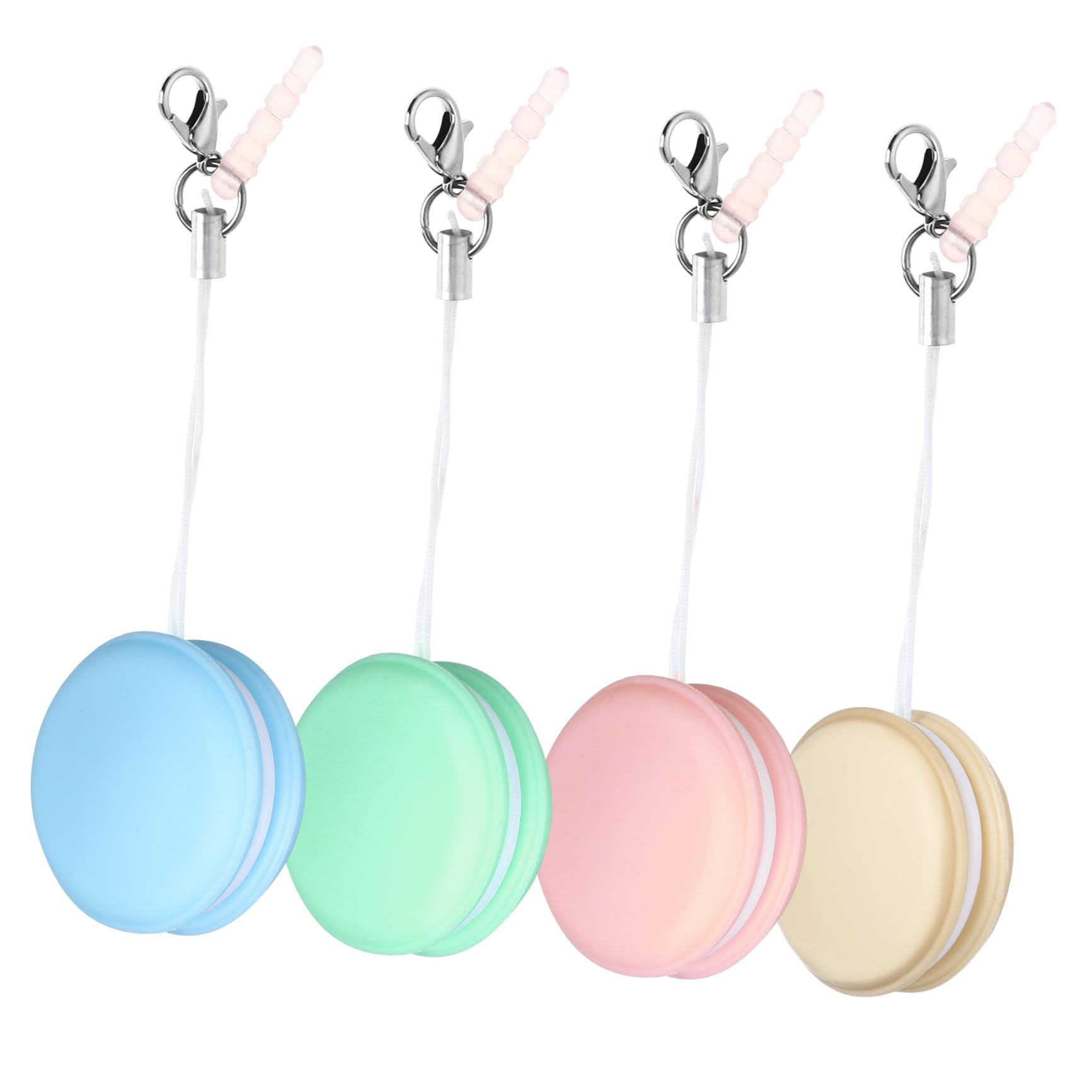 Gadpiparty Schermo Pulitore Macaron per Smartphone e Lenti Fotocamera, Panno per Pulizia dello Schermo, con Cordoncino, 4 Pezzi