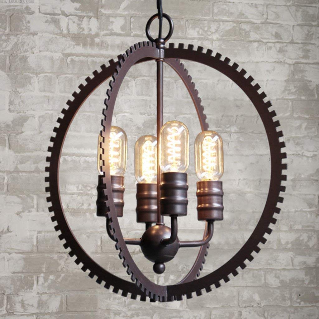 Lustre industriel E27 chic pour éclairage d'hôtel et salon américain moderne