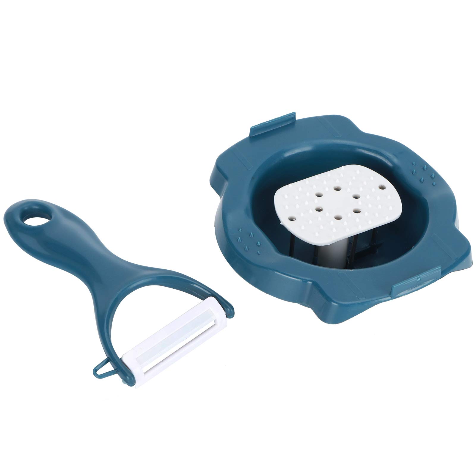 Vegetable Grater, Food‑grade PP Kitchen Accessory Safe and Non‑toxic Shredder 11Pcs/Set Food Chopper for Home Restaurant for Women Men Wife Mother(Dark blue)