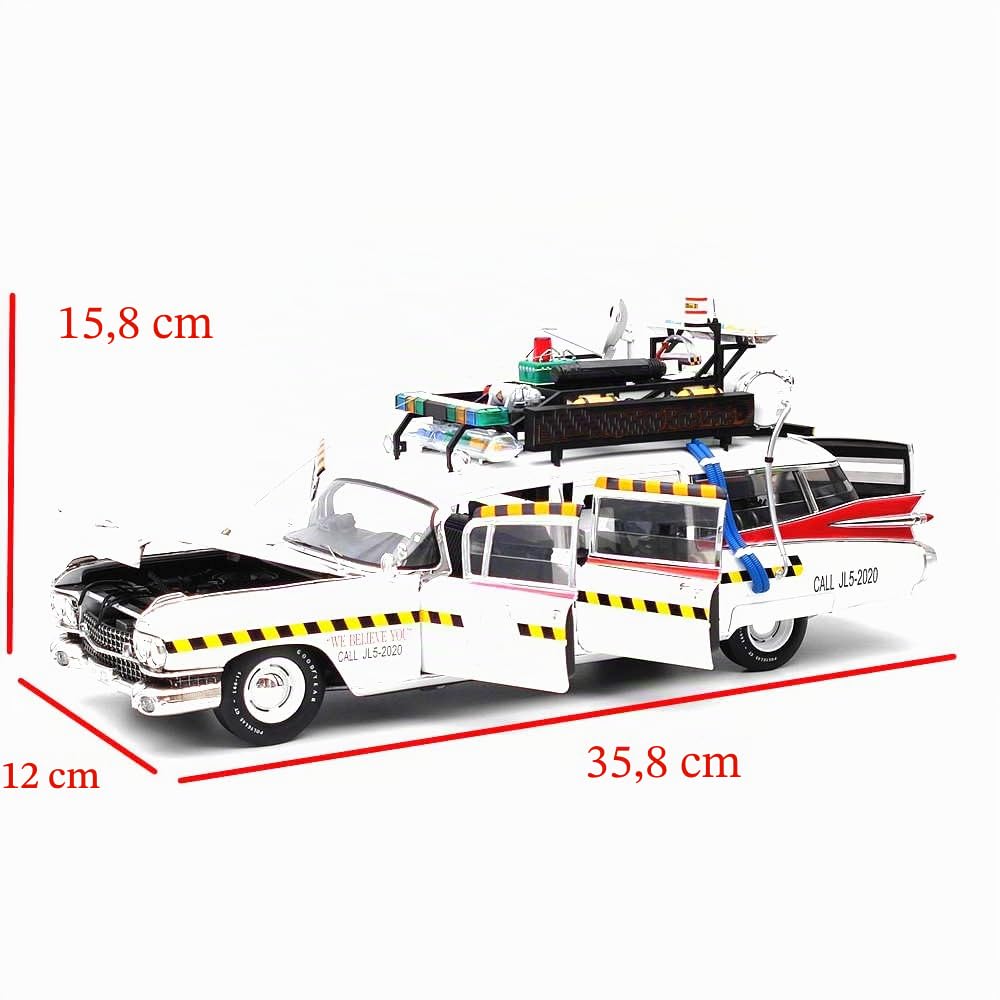 HW - Scala 1:18 per modelli ECTO 1A Elite X5470 in miniatura pressofuso, collezione di auto, idea regalo, colore: bianco