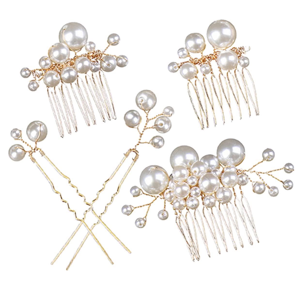 DOITOOL 20stücke Teiliges Braut Haarschmuck Aus Perlen Elegante Hochzeits-haarspangen Für Damen Charmante Hochzeitsaccessoires Für Besondere Anlässe