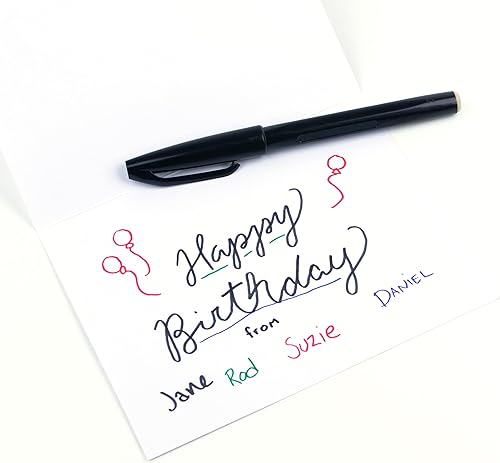 Miniatura 5 de Pentel Bolígrafo de señal, punta de fibra, tinta negra (S520-A), caja de 12 unidades