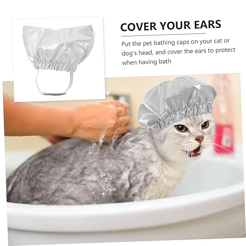 Miniatura 9 de SUPVOX Gorro de ducha para mascotas, gorro de ducha portátil para perros, sombreros para perros grandes, sombrero de baño para cachorros, protector
