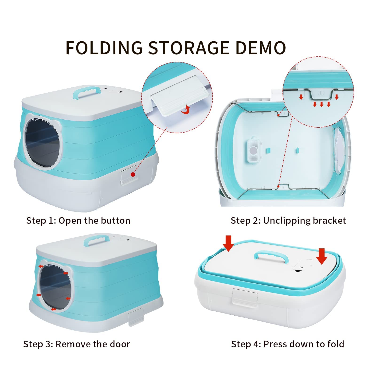 Amazon | FLARUZIY 猫用トイレボックス 折りたたみ式 大型