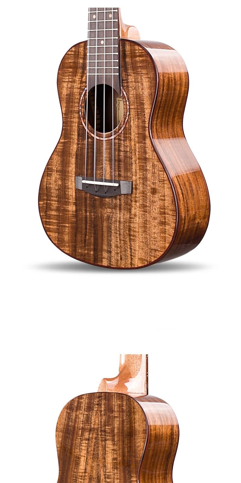 Profesjonalne Ukulele 23 calowe Ukulele Z Litego Drewna Akacjowego Idealne Dla Początkujących