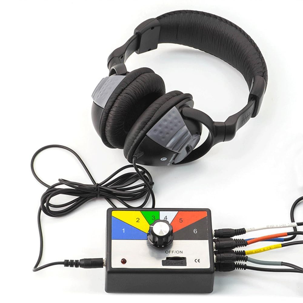 Chassis Ears - Kits de estetoscopio automotriz con auriculares, 6 canales, buscador de ruido de motor de coche, estetoscopio mecánico con auriculares