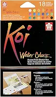CONJ DE AQUARELA ARTISTICO KOI WATER COLORS - 18 CORES - USO PROFISSIONAL