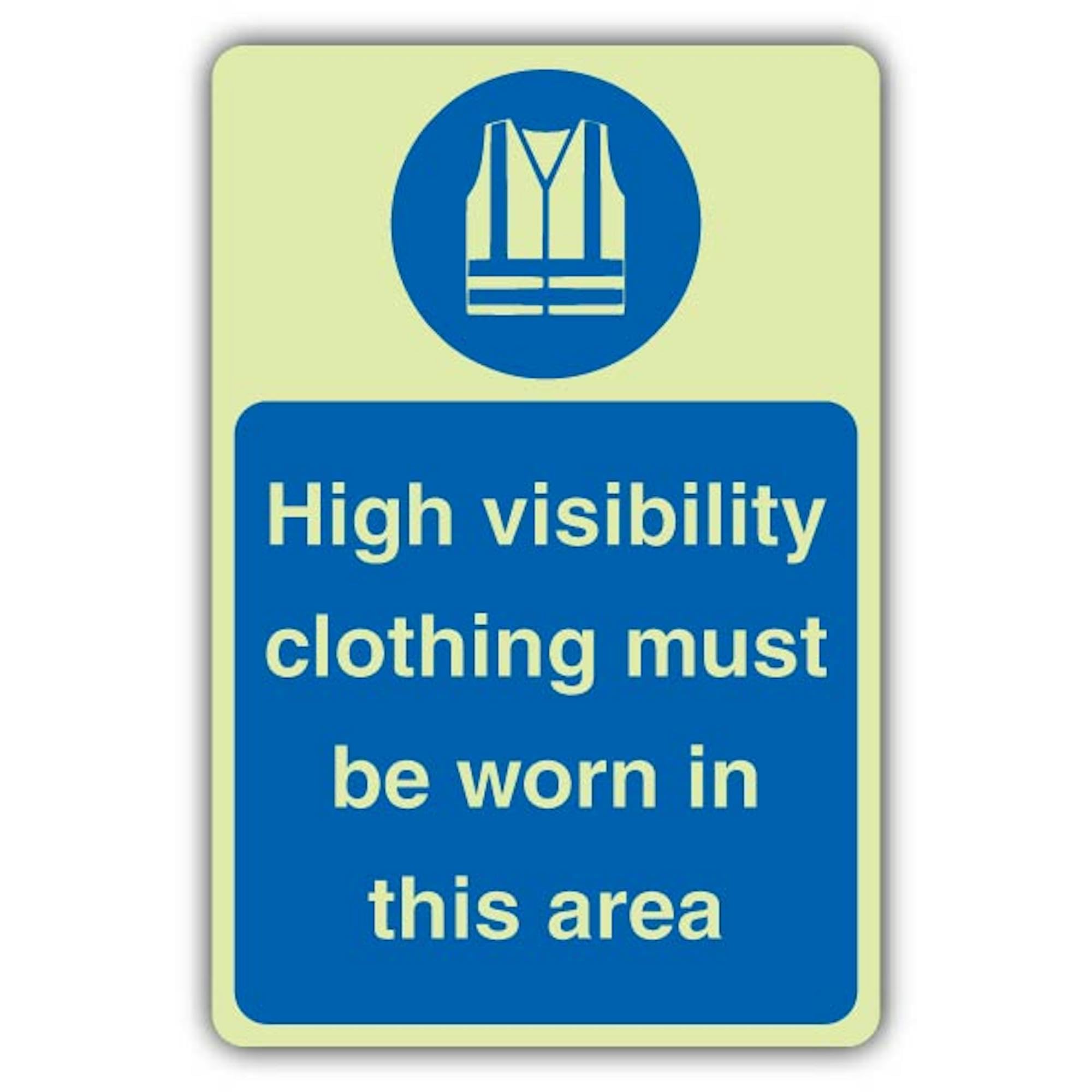 V Safety High Vis Clothing Must Be Worn In This Area Panneau 300 x 450 mm