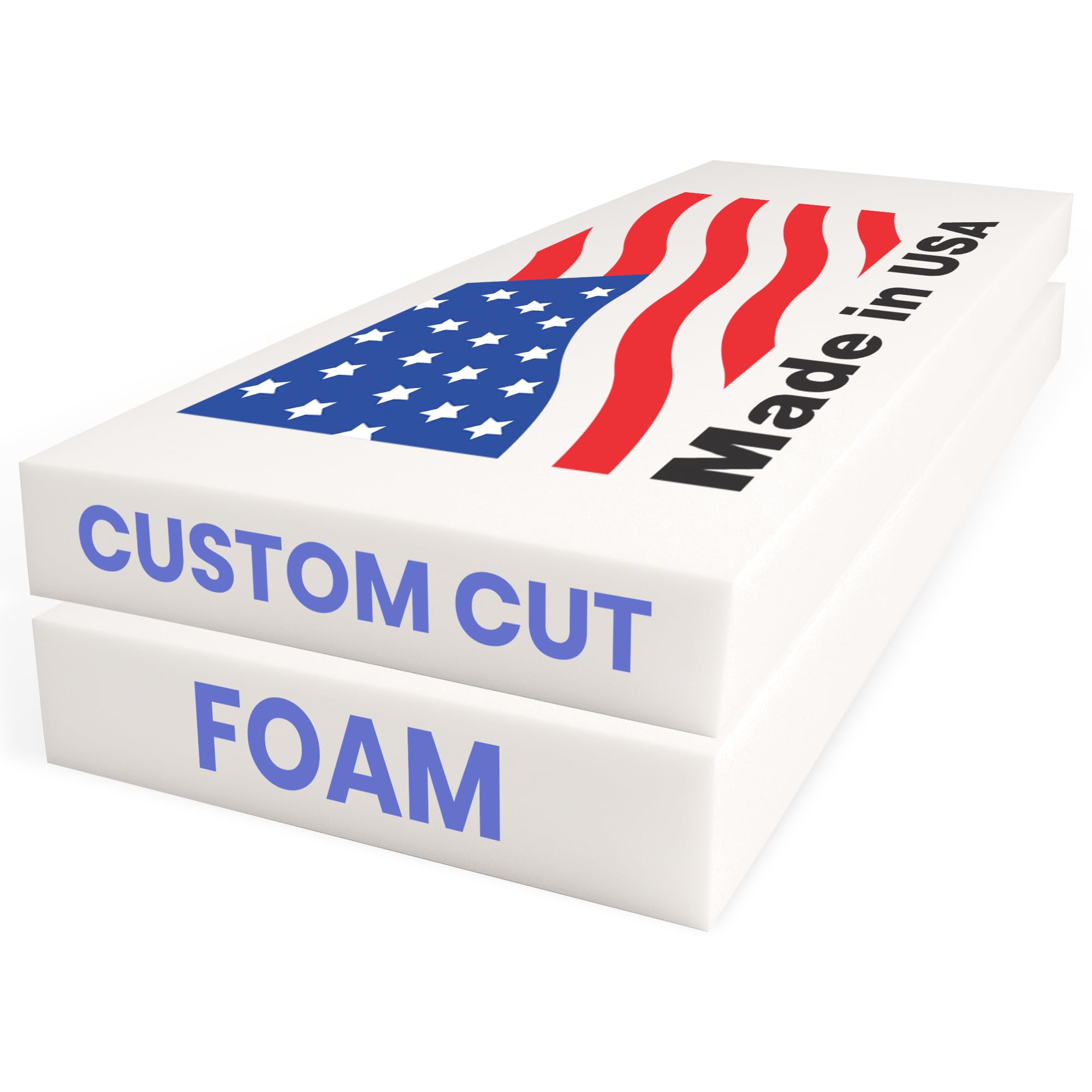 Coaseb Custom Polyurethane Upholstery Foam Cut to Size – Couch Cushion Replacement, Foam Padding for Chairs, Sofas, Benches, Seat Cushions & DIY Projects, High or Medium Density, CertiPUR-US Certified