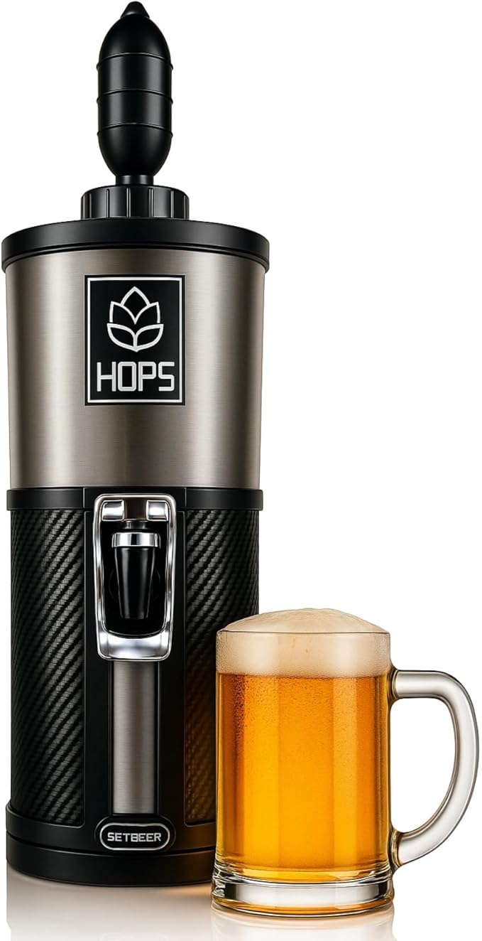 Chopeira Gelo Refrigerada Chopp Serpentina Black Portátil Setbeer Hops