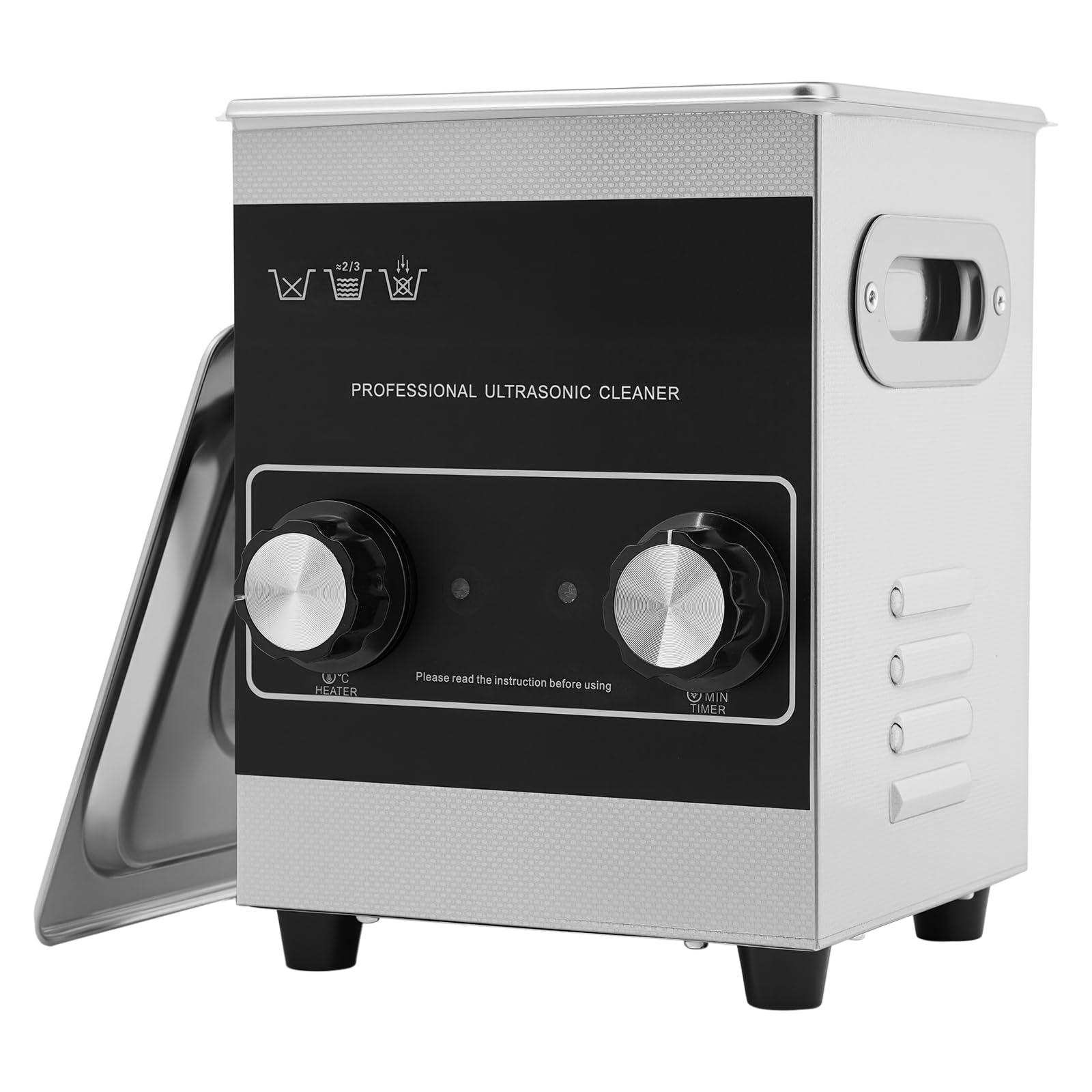 Ultraschallreinigungsgerät 2L Brillenreinigungsgerät 40KHz Ultraschallgerät Einstellbares 0-80℃ Schmuck Reinigung Zuhause, Zahnschiene Wasserdicht Ultraschall Reiniger mit Anzeigeleuchten