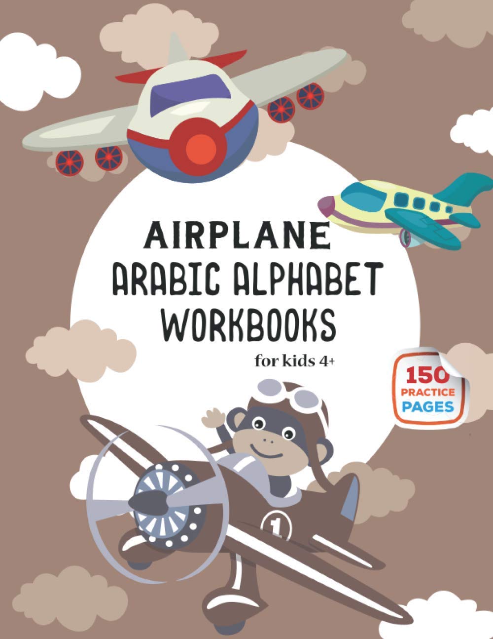 Buy Airplane Arabic Alphabet Handwriting Practice workbook for kids A