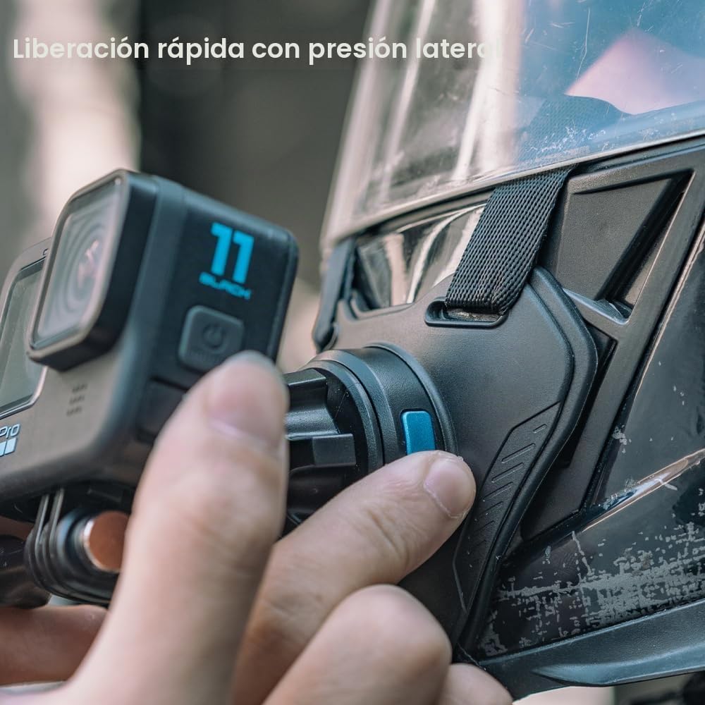 Soporte magnético de liberación rápida para casco de motocicleta GoPro, soporte magnético para casco de moto de cross compatible con GoPro Hero 13,12, 11, 10, 9, 8, 7,DJI Osmo Action 5Pro 4 3 2