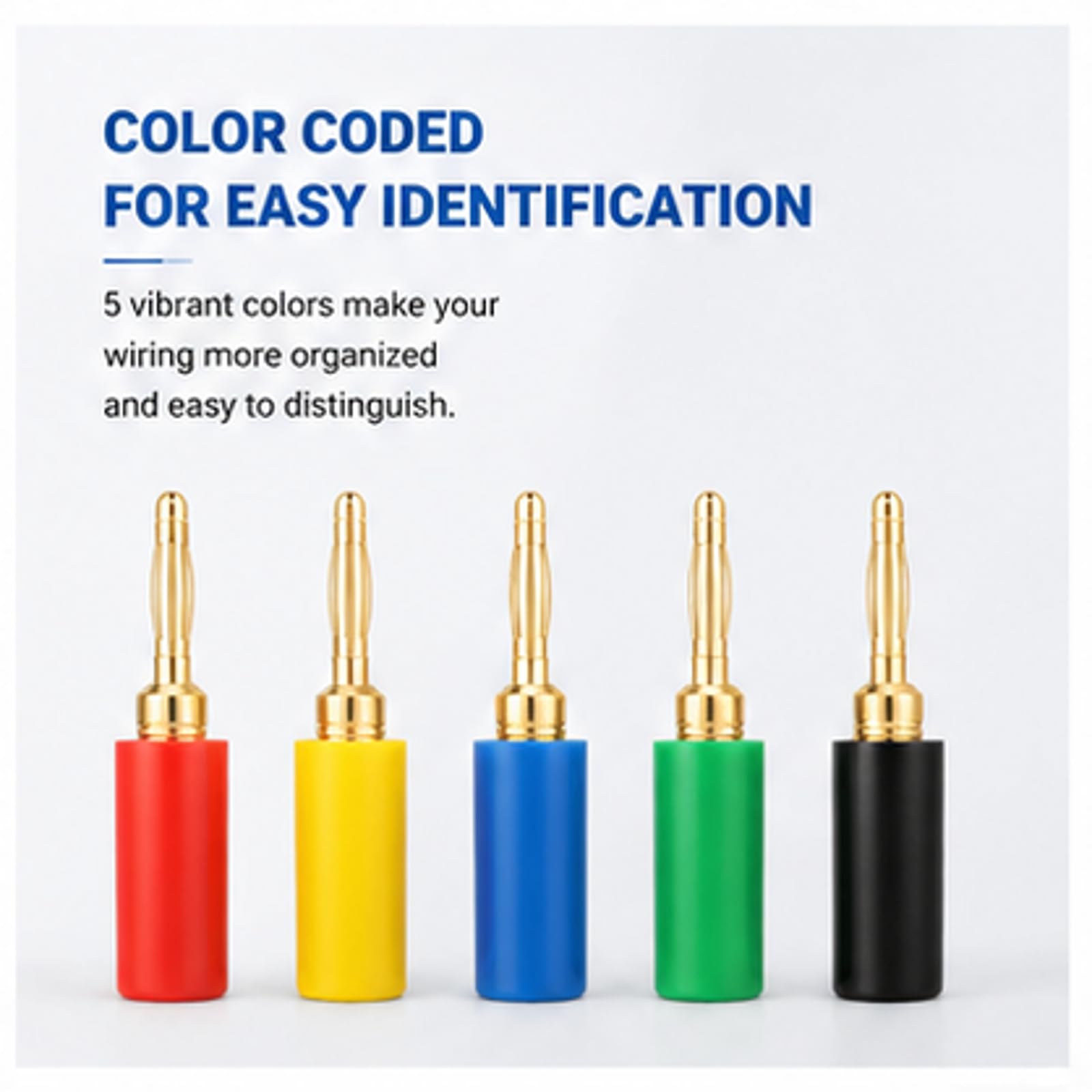 Spine a banana da 2 mm a colori misti Sonde per test altoparlanti Connettore amplificatore cavo