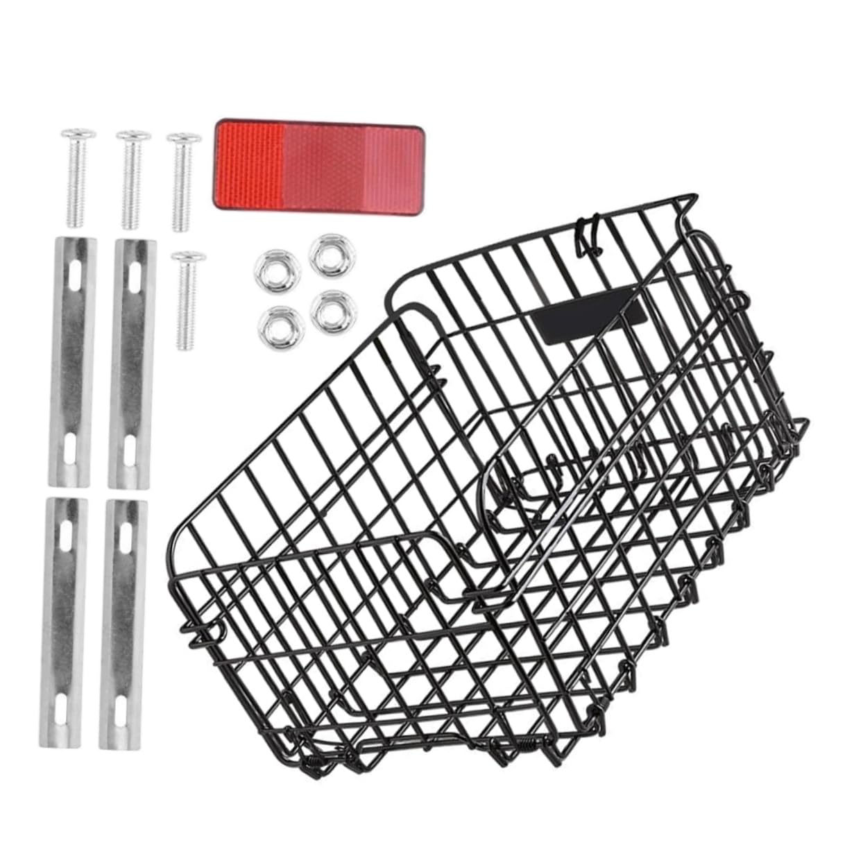 Milisten Folding Rear Bike Basket Detachable Metal Basket with Quick Release for Easy Storage Heavy Duty Design for Shopping Commuting for Daily Transportation Needs