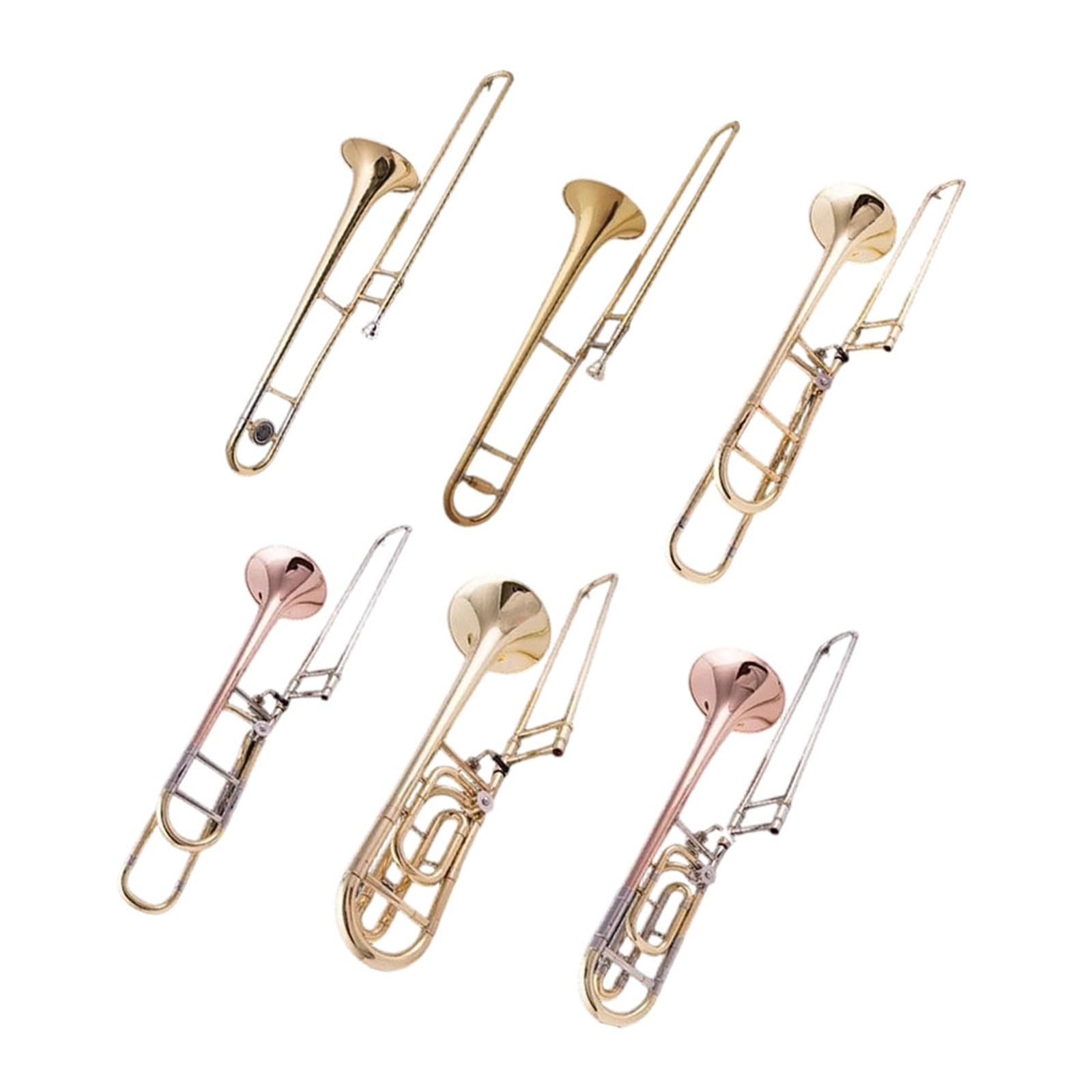 Trombón Alto Profesional Para Principiantes Instrumento En Si Bemol Tono Fa Tenor trombón Instrumento De Metal(3)