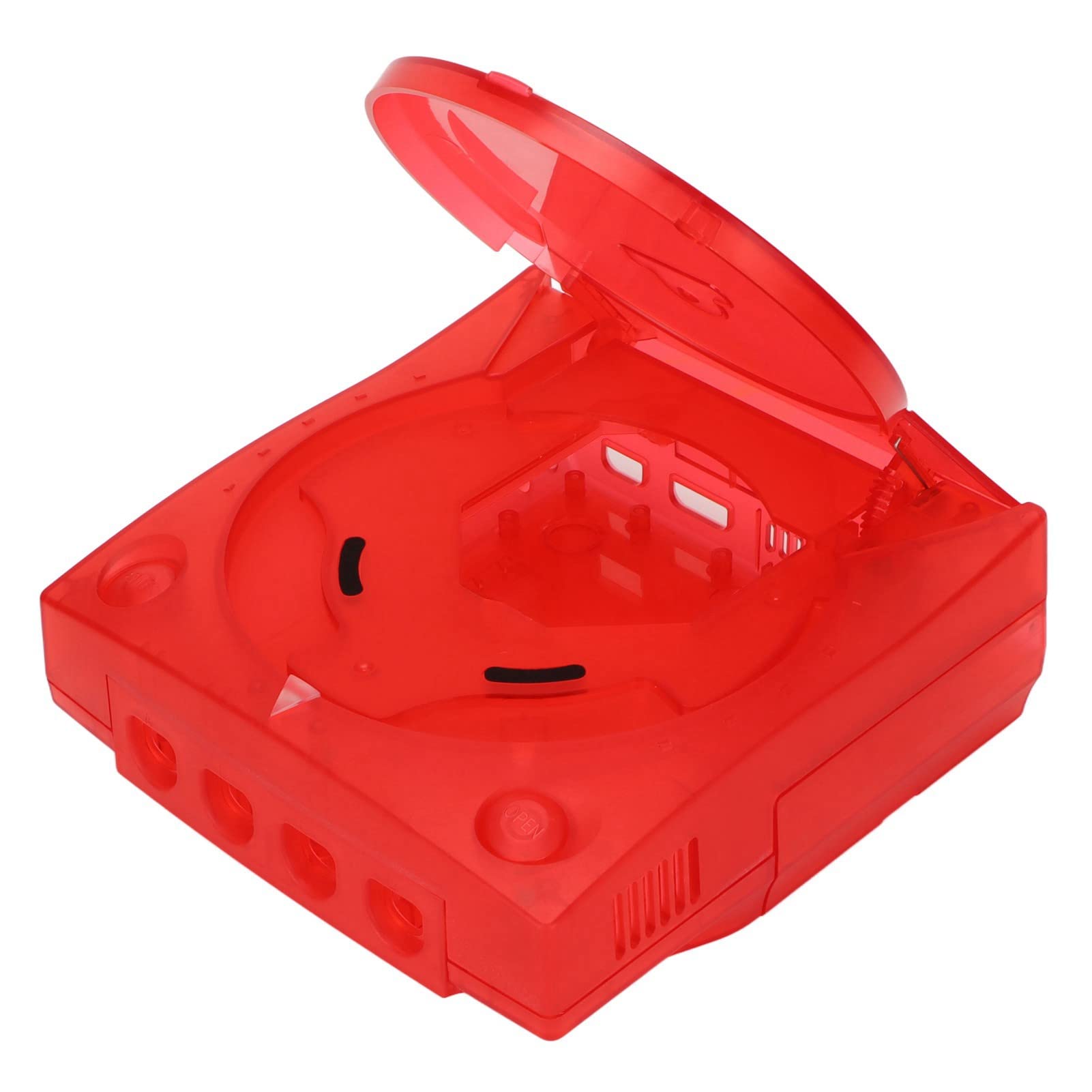 Dreamcast DC Guscio Protettivo retrò Leggero e Facile da Trasportare Materiale ABS Per Giocatori Rosso Traslucido