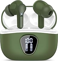 Vista 8 de Auriculares inalámbricos, Bluetooth 5.4, estéreo de alta fidelidad, auriculares Bluetooth con micrófono ENC con cancelación de ruido, IP7 Blanco