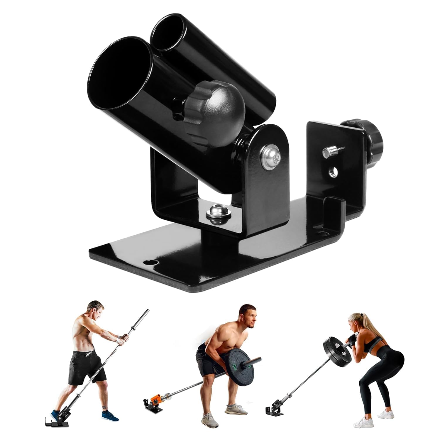 UTC || T-Bar Row Olympic Bars Landmine Attachment for Barbell Workouts, 360 Rotation, Fits 2-inch Olympic Barbell, Gym Home Fitness, Squat (style5)-image-24