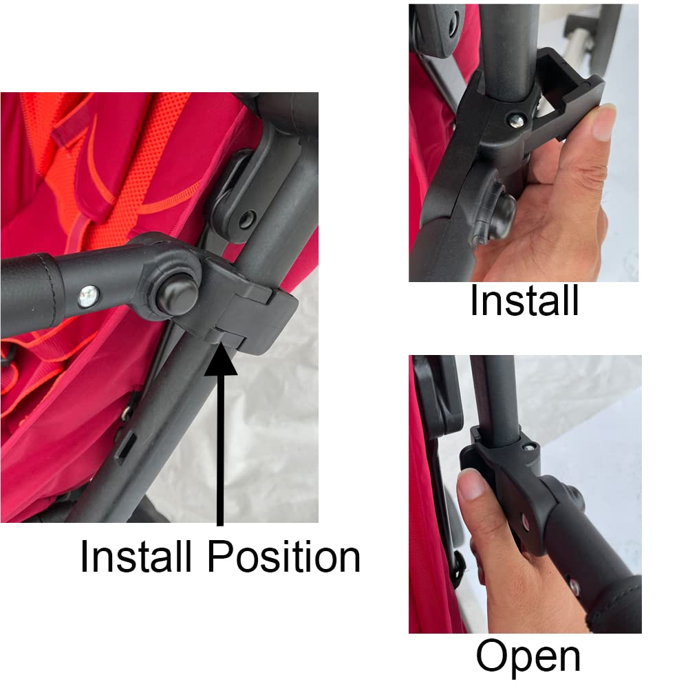 Barre de pare-chocs pour accessoires de poussette de bébé, Protège-mains, accoudoir en cuir PU anti-rayures compatible avec la poussette Cybex Libelle