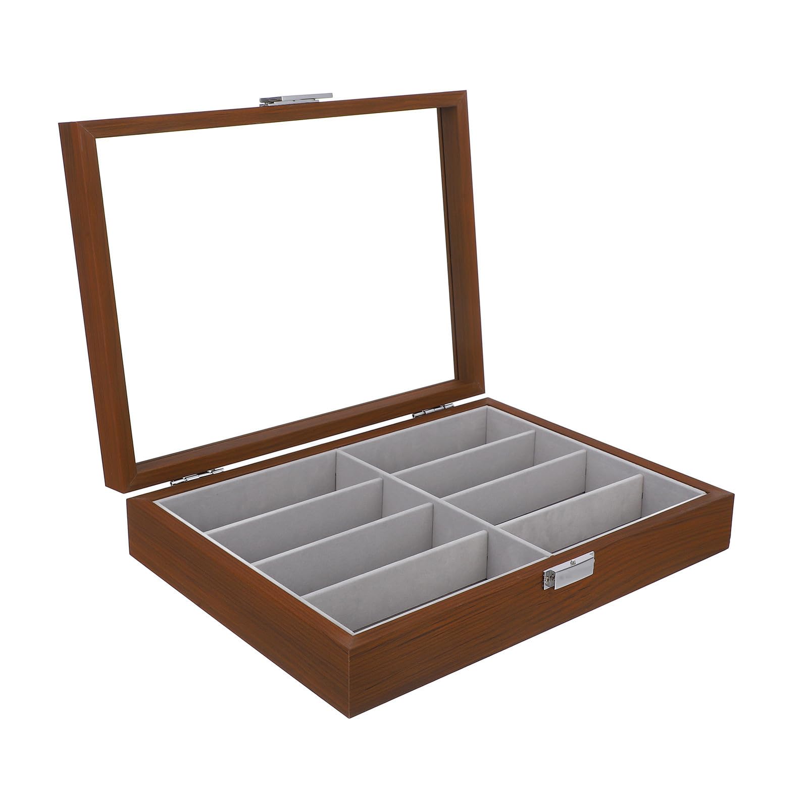 Toddmomy Sommer Brillenetui Damen Modern mit 8 Fächern und Samt Tragbarer Sonnenbrillenhalter Organizer für Reise und Ausstellung Praktische Brillenanzeige Kasten