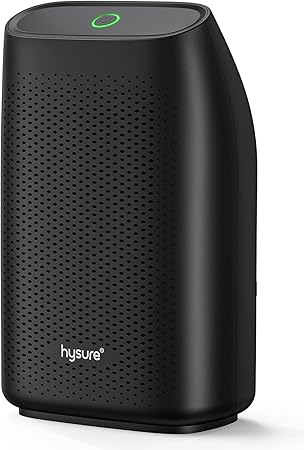hysure Dehumidifier,700ml Compact Deshumidificador 1200 Cubic Feet(215 sq ft) Quiet Portable Dehumidifier for Bathroom RV Dorm Room Baby Room Home - Black