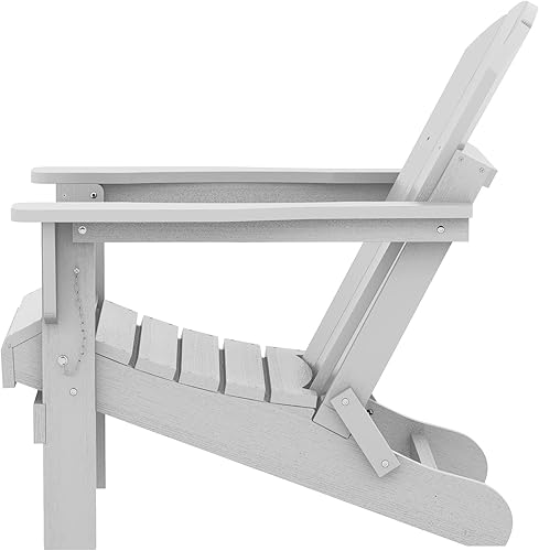 Miniatura 8 de SERWALL Adirondack - Silla plegable para patio, jardín, exteriores, hoguera, color gris español