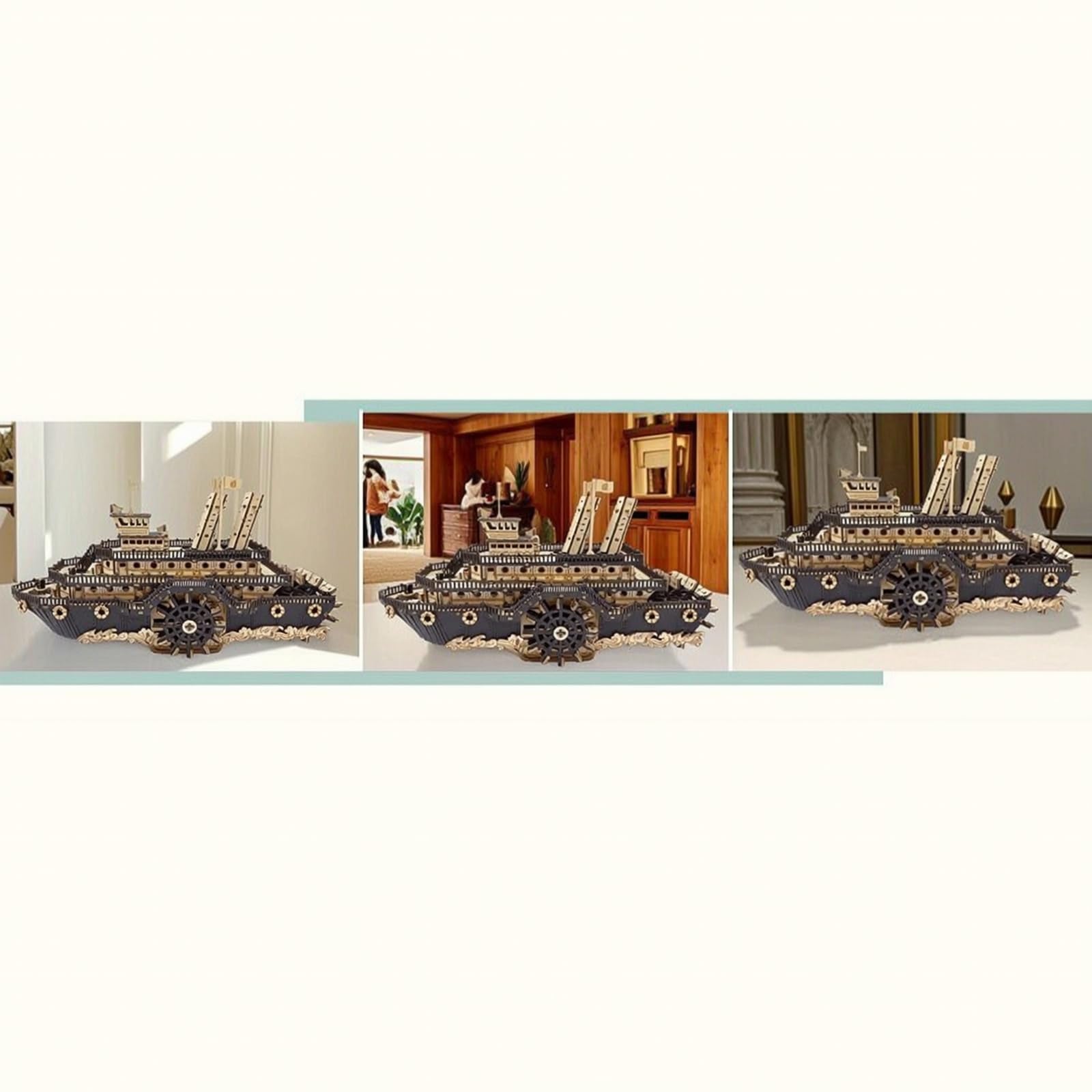 Puzzle Educativo 3D in Legno Cattedrale Gotica Kit Costruzione Mini Edificio Facciata Incisa Finestra a Rosone Materiale Legno Adatto a Adulti Appassionati Studio Domestico Mensola Espositiva