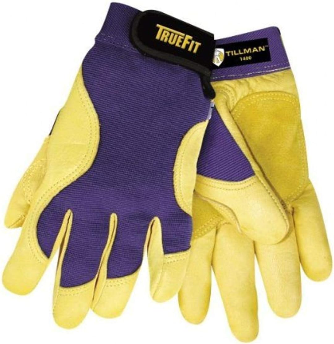 John Tillman 1480XL X-Large Blue/Gold True Fit Full Finger Top Grain Spandex/Deerskin Premium Mechanics Gloves, English, 15.34 fl. oz, Plastic, 1 x 11.2 x 4.4