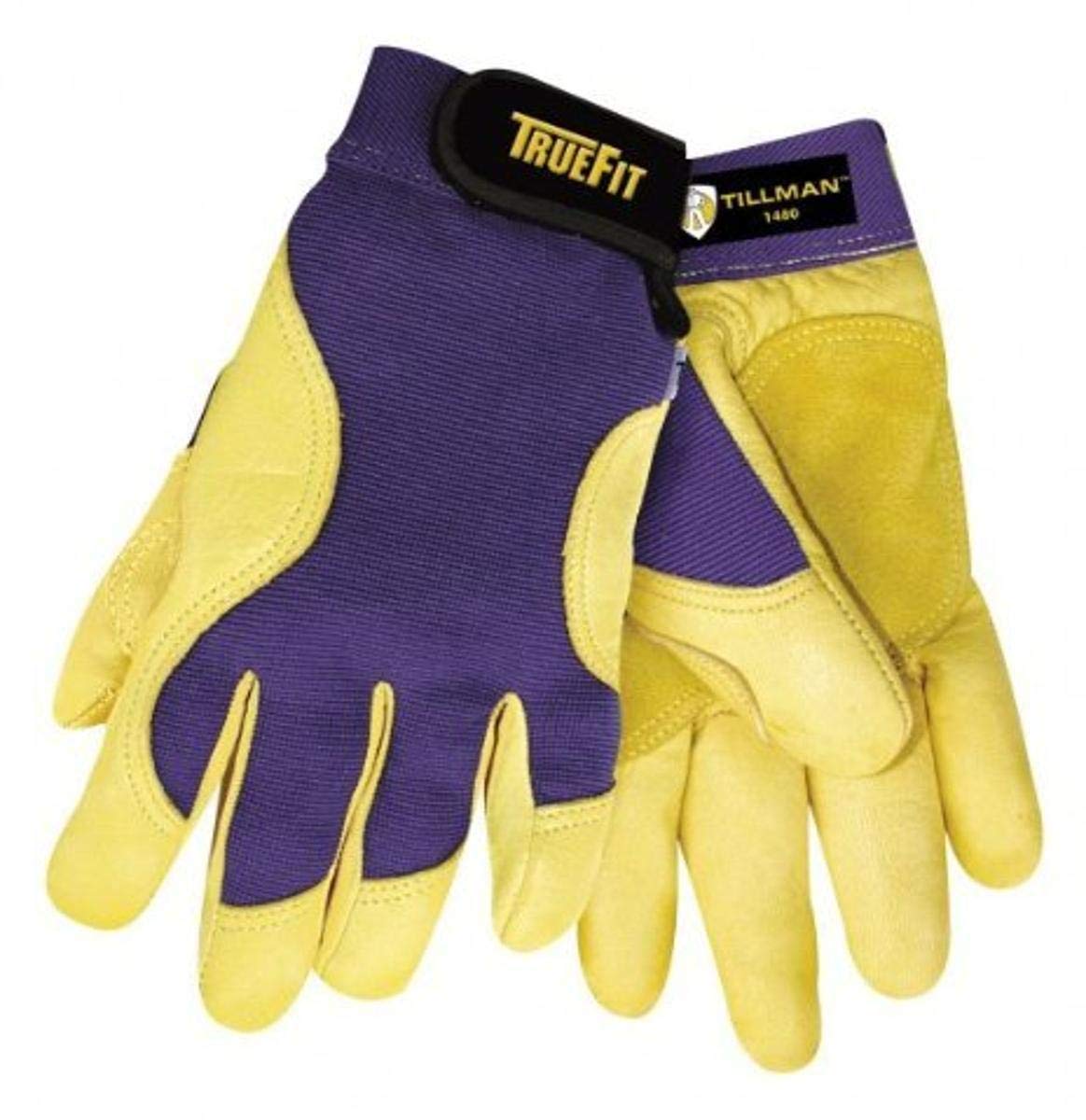 John Tillman 1480XL X-Large Blue/Gold True Fit Full Finger Top Grain Spandex/Deerskin Premium Mechanics Gloves, English, 15.34 fl. oz, Plastic, 1 x 11.2 x 4.4