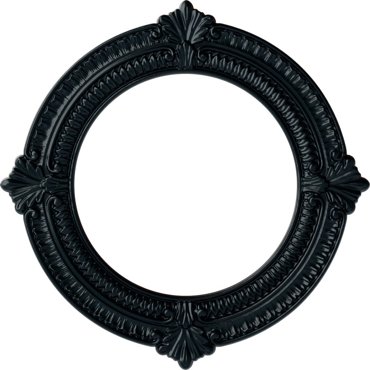 Ekena Millwork CM13BNNSF 13-1/8" x 8" x 5/8" Benson Ceiling Medallion, Night Shade