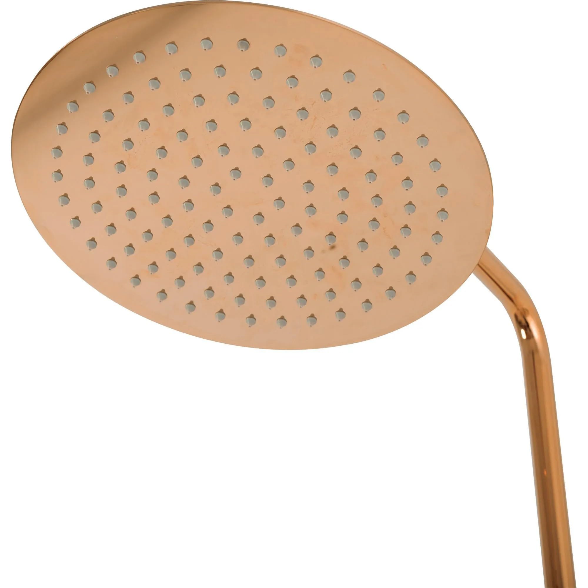 Rea - Zestaw Prysznicowy Natryskowy Z Termostatem Lungo Miedź - 34,5 x 26,5 x 117 cm