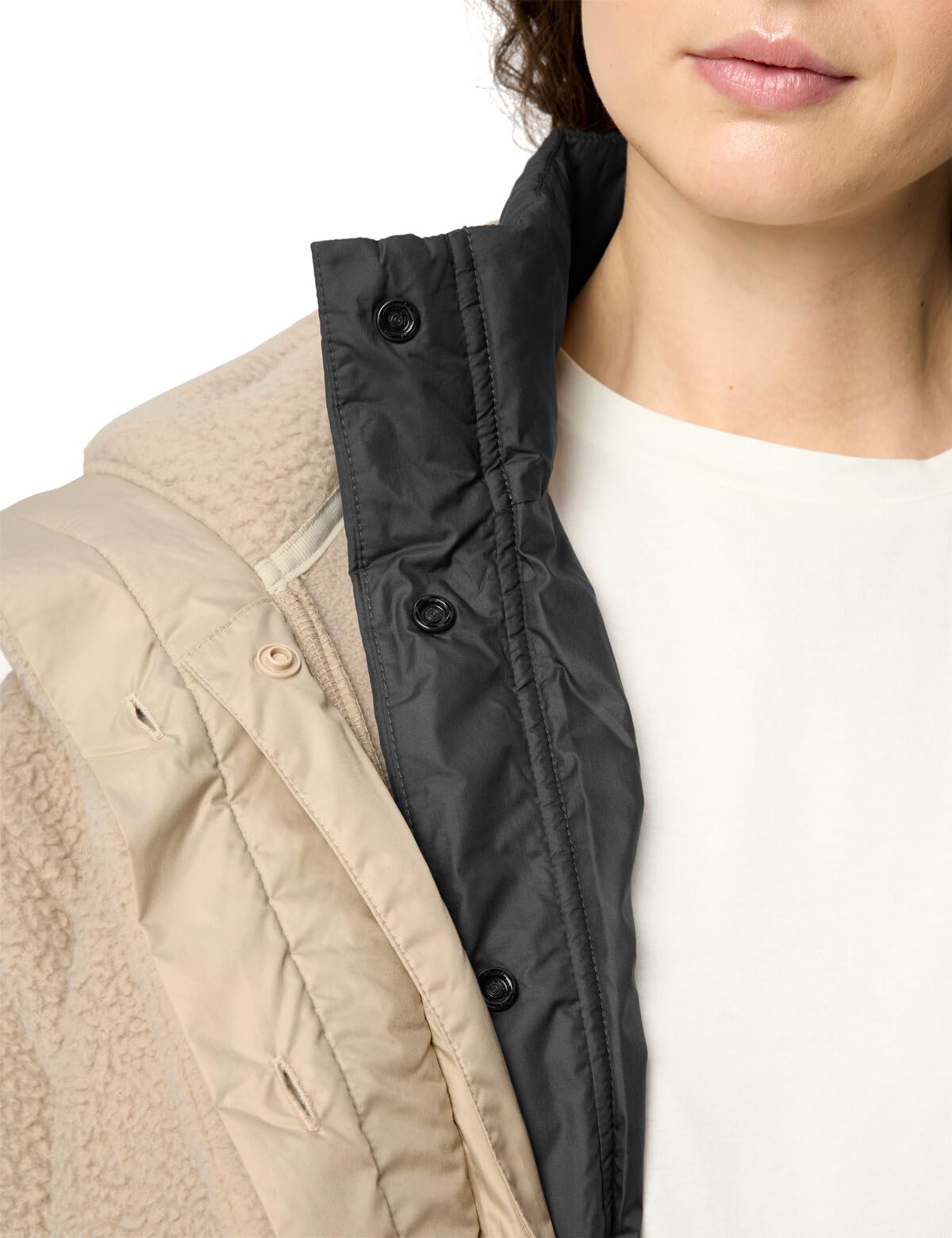VAUDE Women's Joy kurtka 3 w 1, swobodna, miejska kurtka 3 w 1 dla kobiet, która jest częścią koncepcji krążenia, z wyjmowaną kurtką wewnętrzną