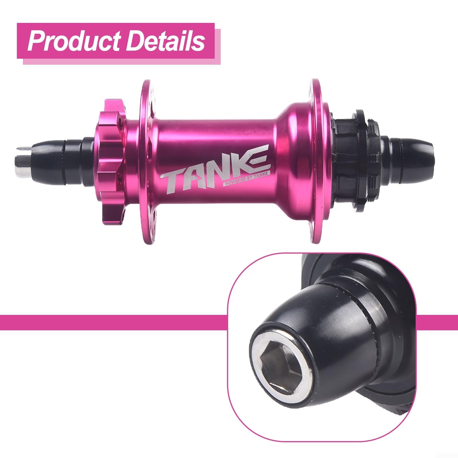 Mozzo posteriore in lega di alluminio da 135 mm, 32h, 6 bulloni, montaggio a disco, cuscinetto completamente sigillato per bicicletta Dirt Jump arancione (rosa)