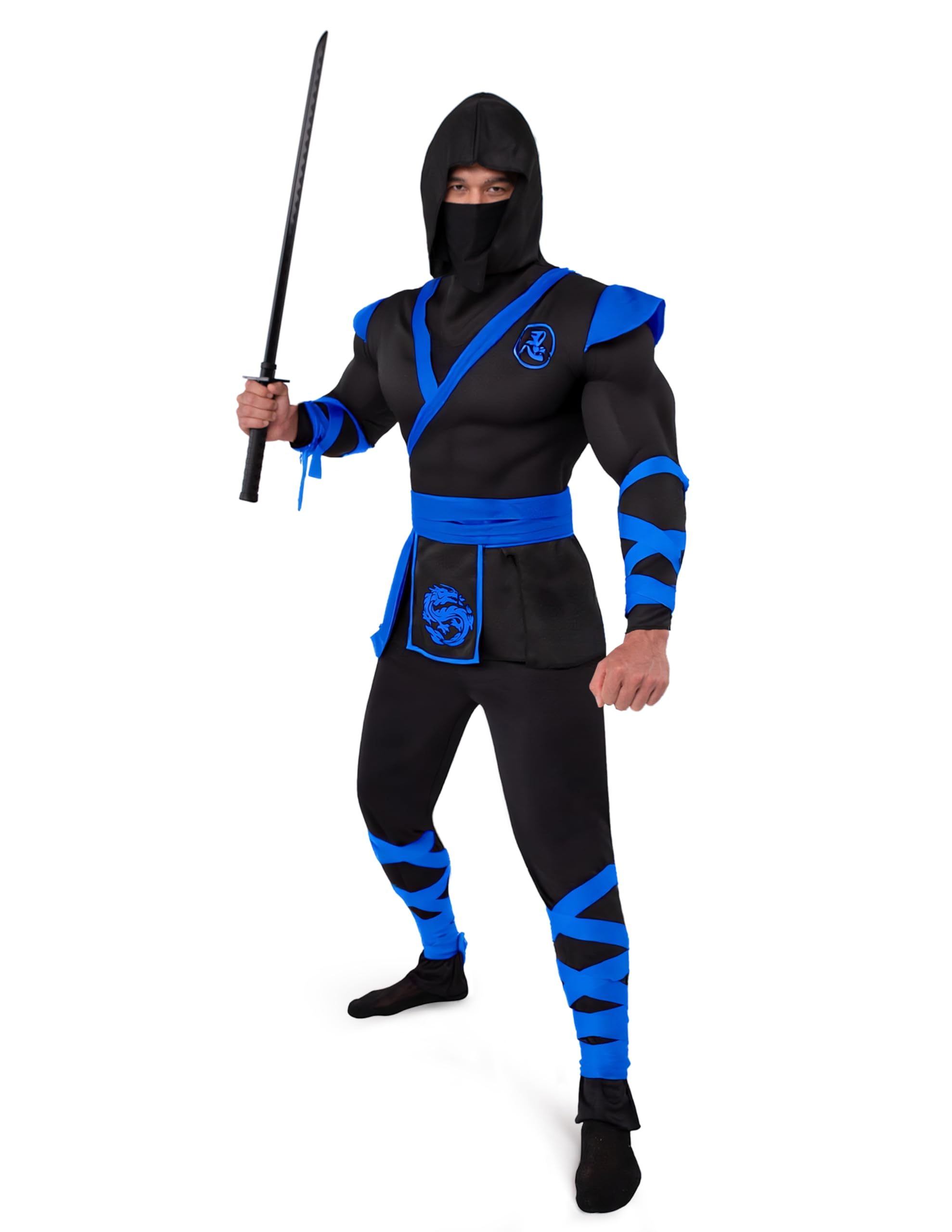 Spooktacular Creations Męski kostium ninja, kostium na Halloween, dla dorosłych, ninja na Halloween, imprezę cosplay