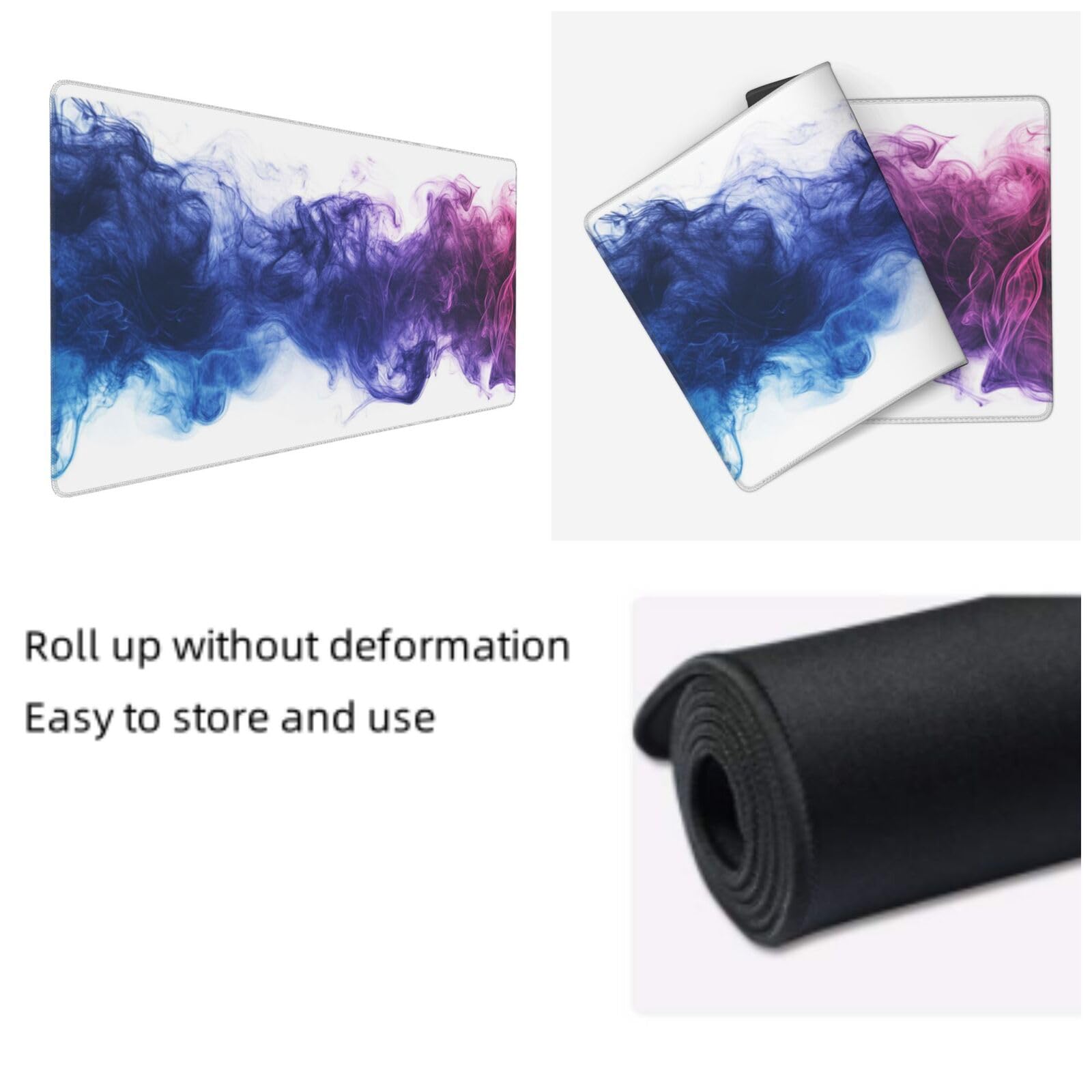Tapis de Souris XXL 90 x 40 cm, Bleu & Violet Tapis de Bureau G732