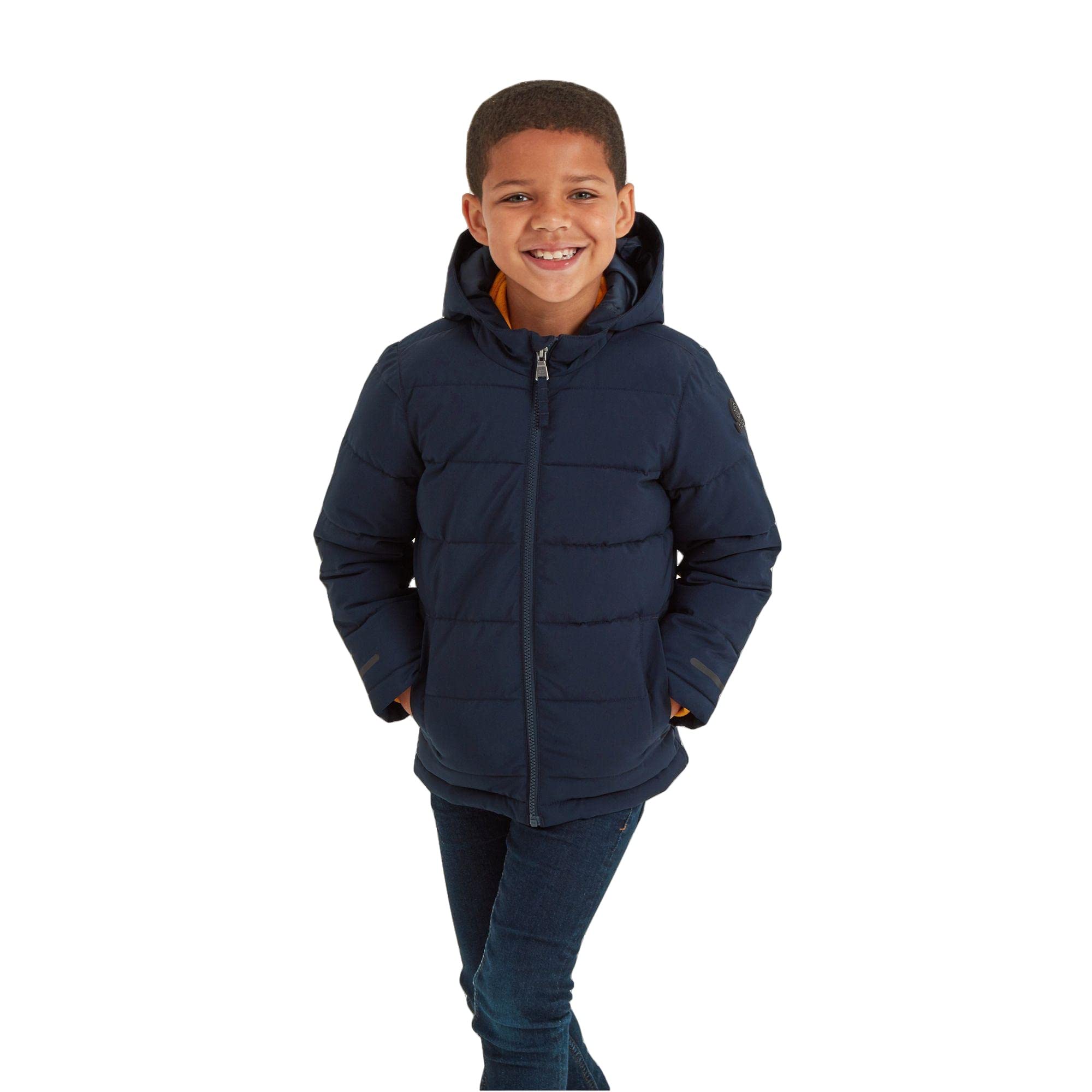 TOG24 Harecroft Boys Winter Coat, Heavy, Quilted Puffer Jacket with Adjustable Hood and Insulated Filling