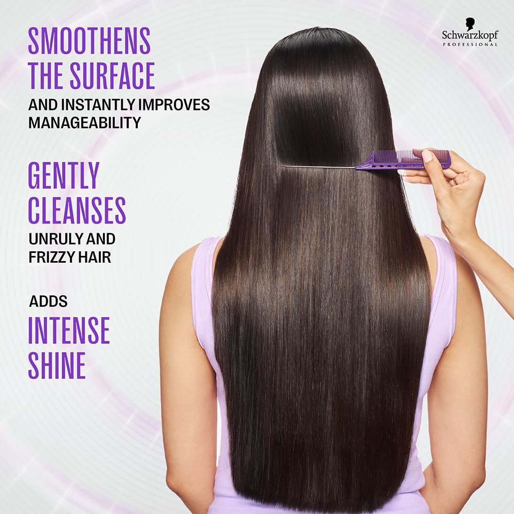 Schwarzkopf Professional Bonacure Frizz Away Shampoo For Men & Women | Anti-Frizz & Smoothing Formula with Babassu Oil | Tames Unruly Hair & Enhances Shine (250ml) 4