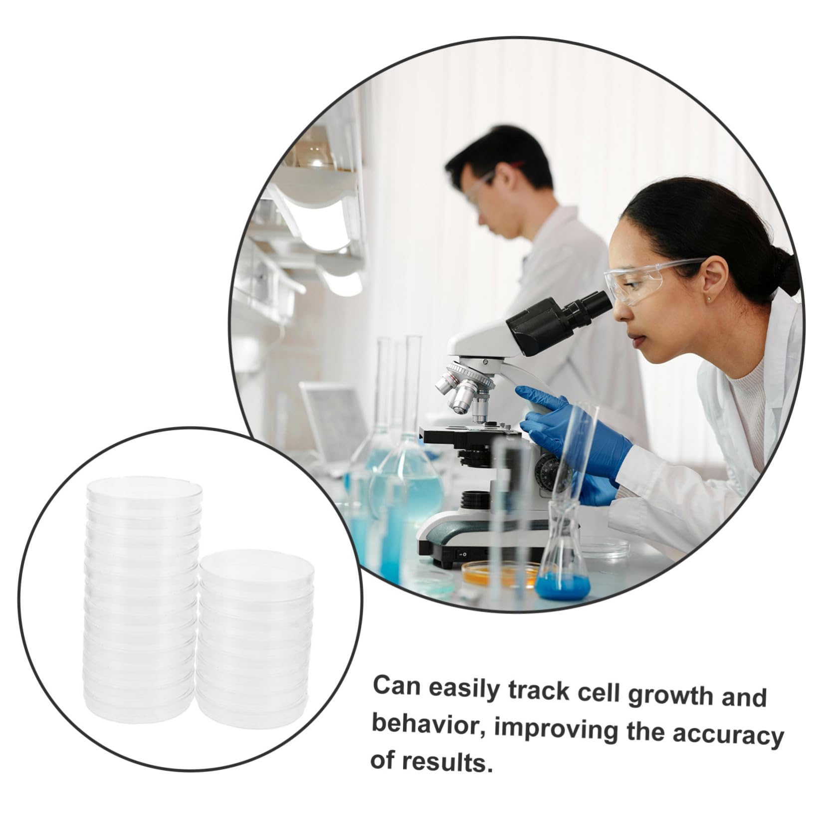 CHILDWEET 20pcs Cell Culture Dish Clear Petri Dish Seeding Petri Dish Agar Petri Dishes Bacterials Culture Dish Lab Petri Dishes Petri Plates Chemistry Petri Dish Transparent Plastic