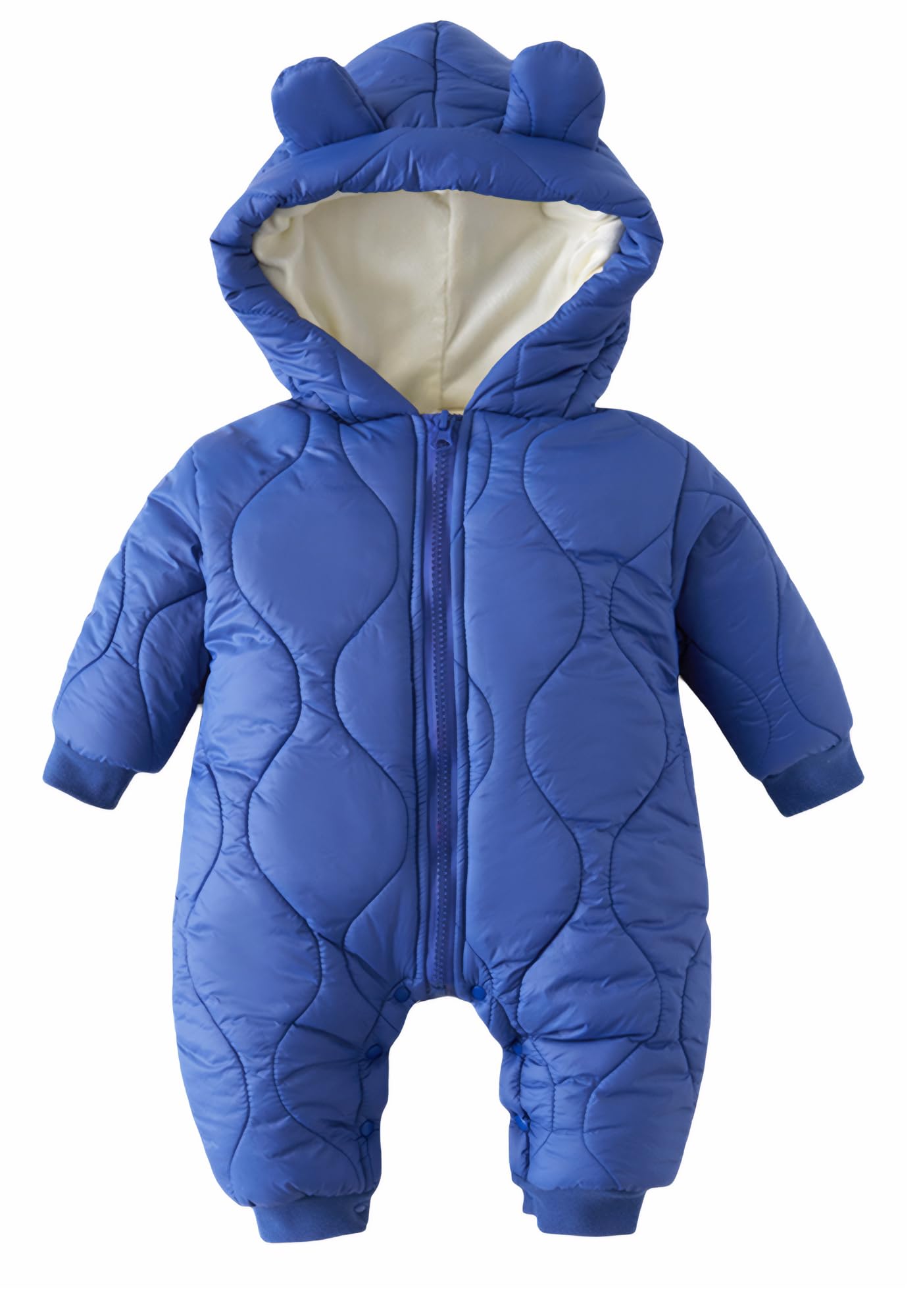 Happy Cherry Tuta da Neve per Neonati Ragazze Ragazzi Pagliaccetto Invernale Cappotto con Cerniera Spessa 0-9 Mesi