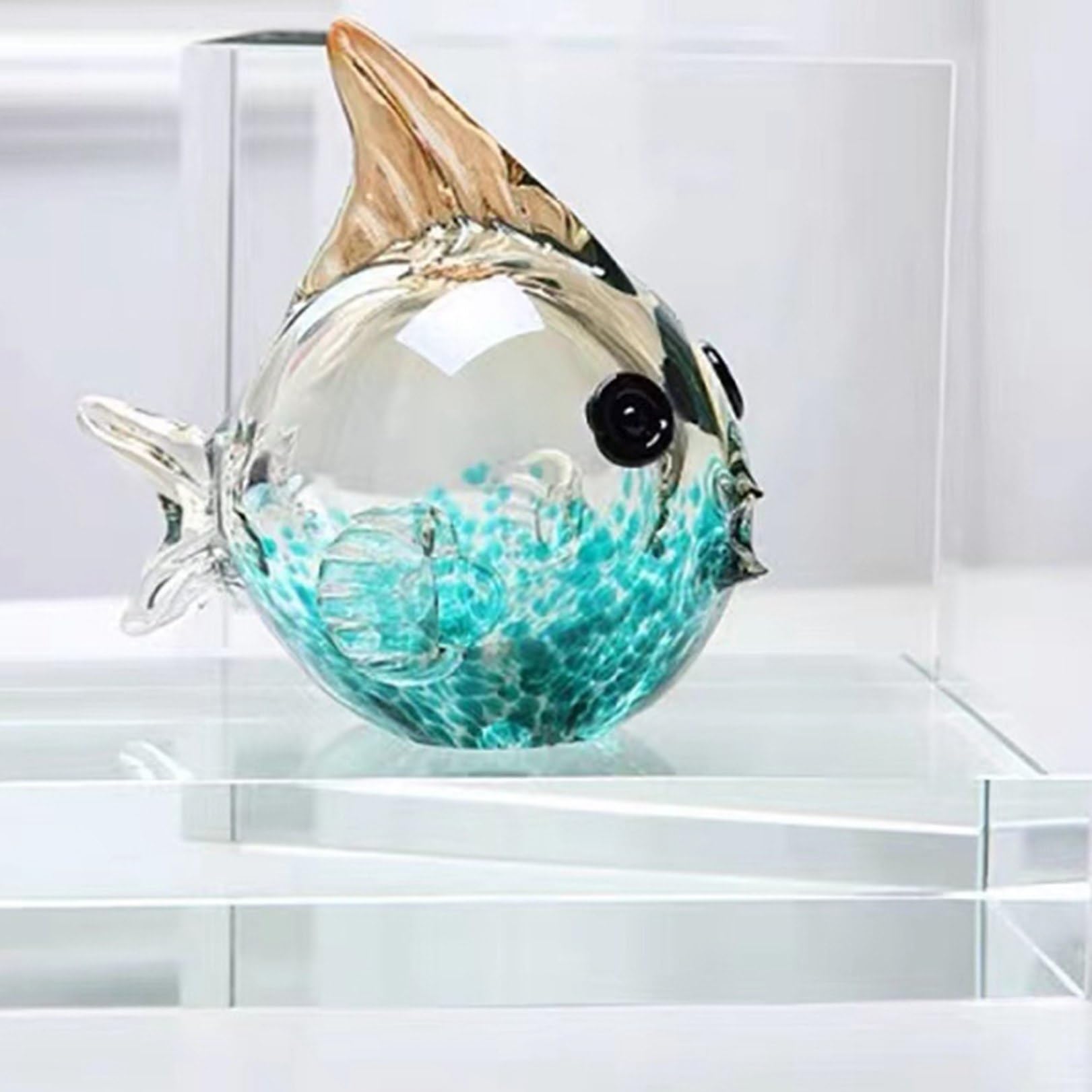 Amazon.co.jp: 魚 動物 置物 クリスタルガラスの魚 おしゃれ 北欧