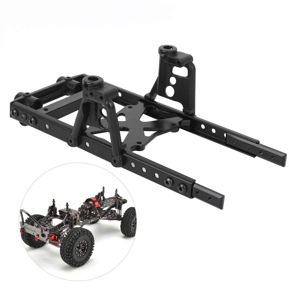 plplaaoo RC Axial SCX10 6 x 6 zestaw ram karoserii, trwały metal, lekkie części do modernizacji modeli Crawler w skali 1:10, 90046, 90047, 90027, 90028, czarny, 170 mm