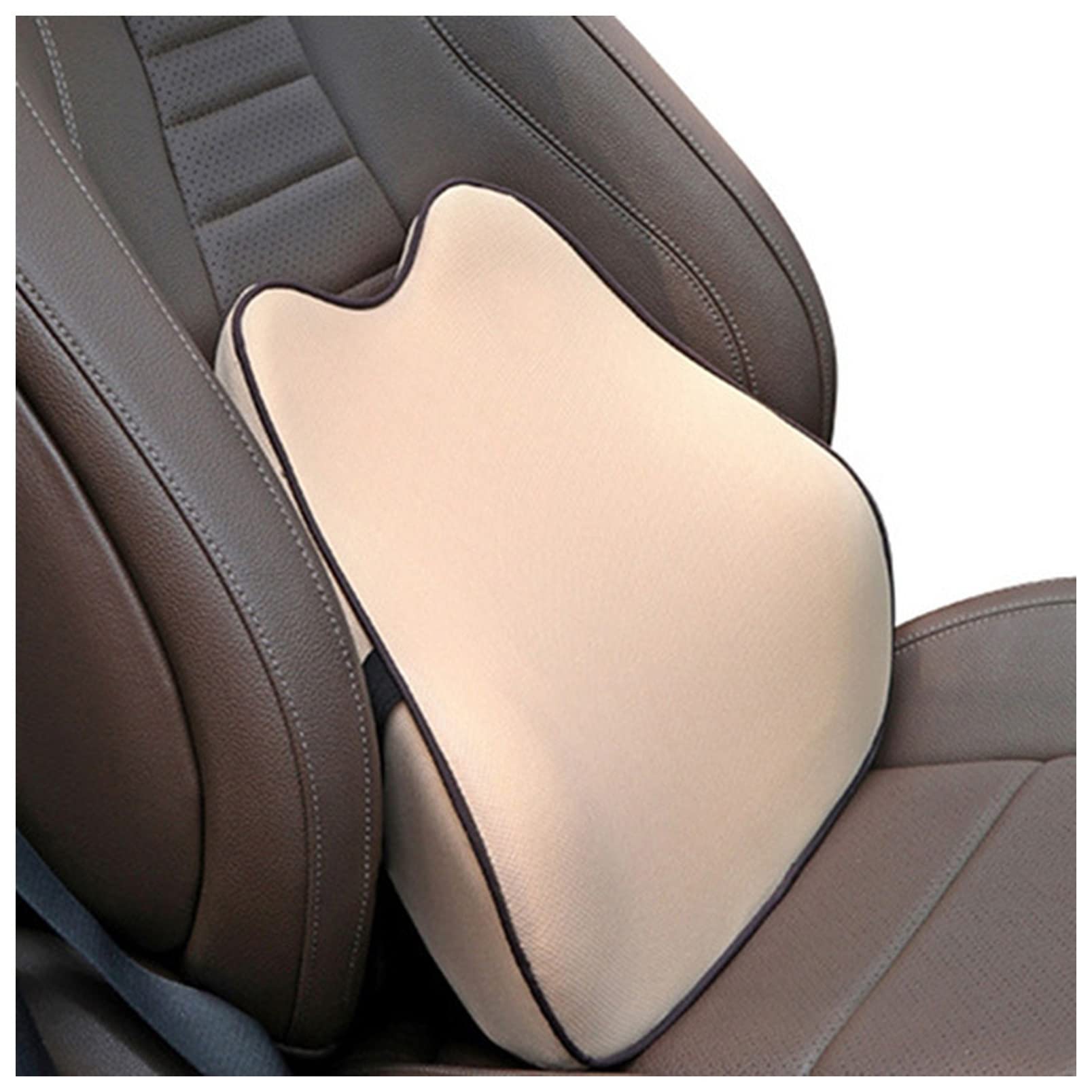 Cuscino Cervicale Auto Poggiatesta Cuscino Neck Memory Lombar Support Cotton traspirante auto auto cuscino cuscino cuscino for seggiolino auto cuscino Cuscino Memory Foam ( Size : Cushion beige )