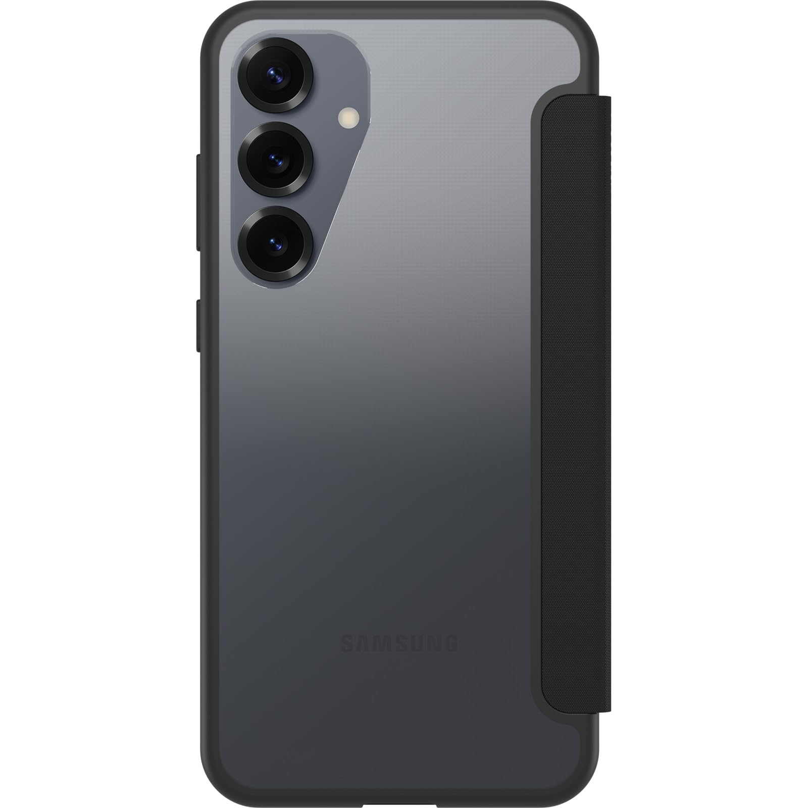 OtterBox React Series Folio Etui do Samsung Galaxy S25+, Wstrząsoodporne, Miejsce na Karty, przetestowane zgodnie ze standardami wojskowymi, Przezroczyste/Czarne