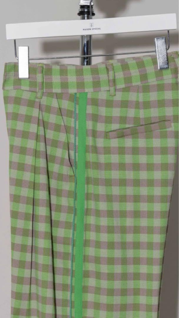 メゾンスペシャル、サイドラインチェックパンツYOASOBI メゾンスペシャル、サイドラインチェックパンツYOASOBI