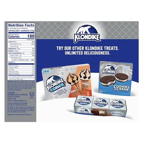 Klondike 075856031140 Ice Cream Sandwich Vanilla 6 Count thumb #2