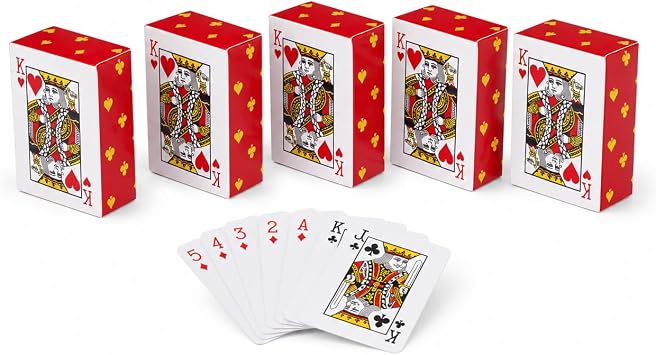 Mini Playing Cards, 5 Decks, 54 Cards Each, 1.18 x 1.57 in | Individually Boxed Decks, 54 Cards Each, 270 Cards Total, Mini 1.18 x 1.57 in Cards for Travel, Parties and Game Night