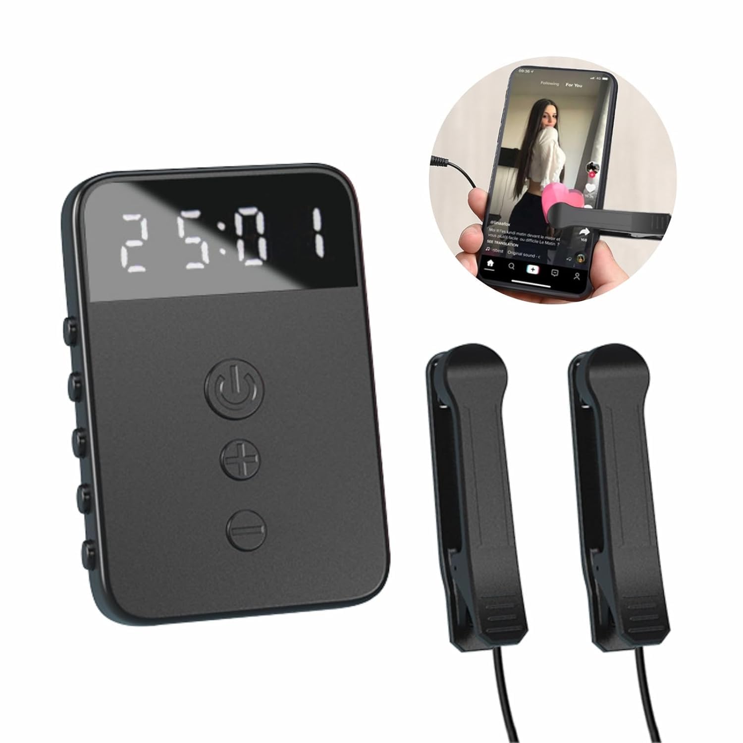 Azonee Auto Clicker with Screen Display for iPhone iPad, Phone Screen Device Speed Clicker for Android IOS Apps, Simulated Finger Continuous Click, Suitable for Games, Live Stream Likes (2 Clicker)