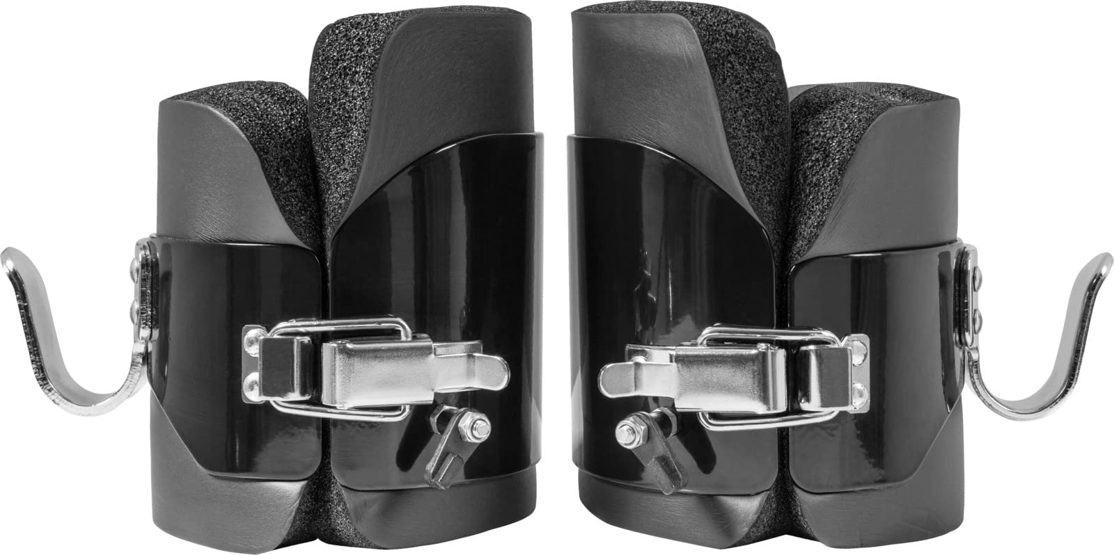 Gorilla Sports Botas de Gravedad para Inversión, Ganchos de Acero, Cierre de Seguridad, Compatible con Barras de 30 mm